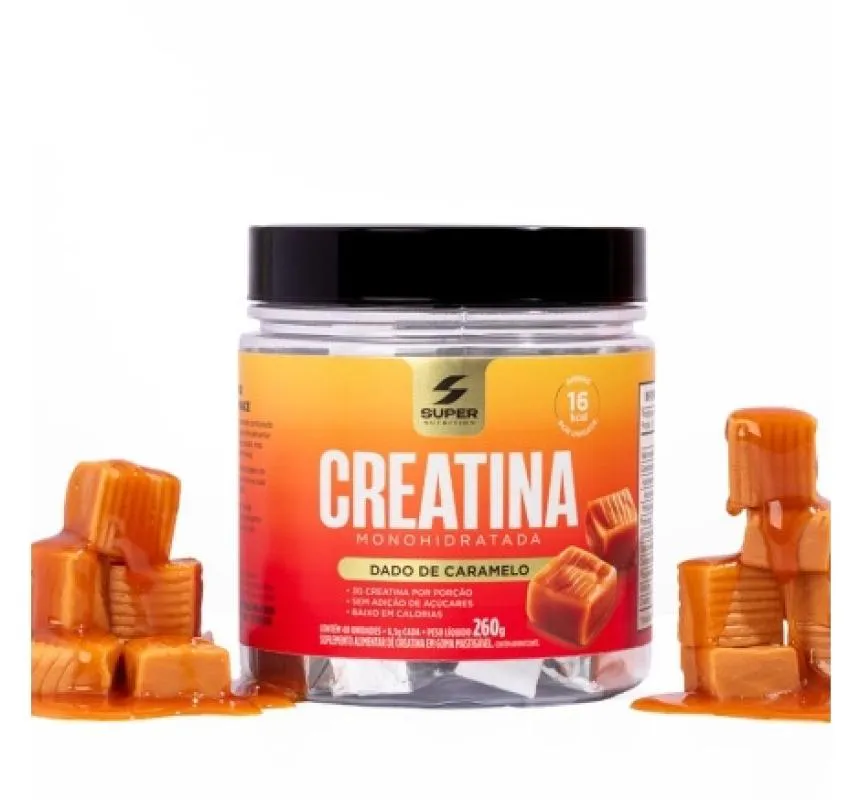 CREATINA CARAMEL (40 UNIDS - 260G) - SABOR: DADOS DE CARAMELO