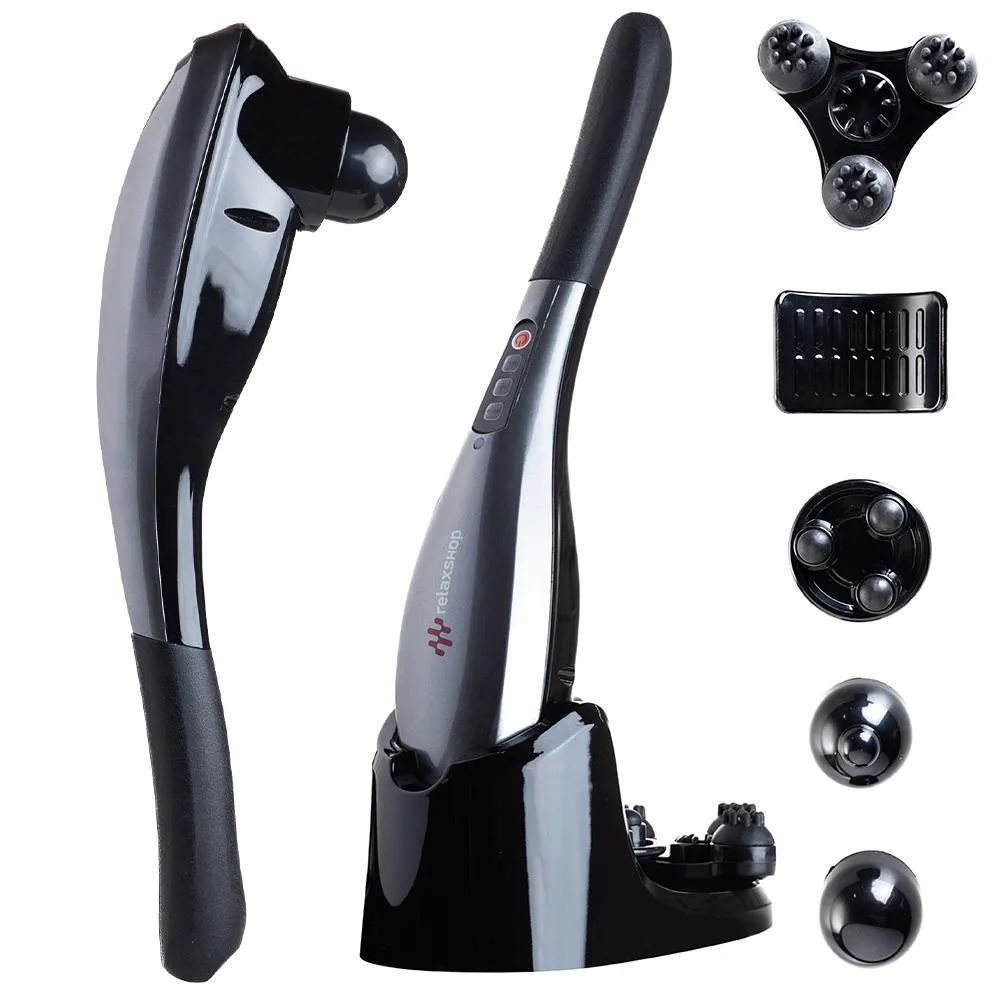 MASSAGEADOR ELéTRICO CORPORAL SEM FIO PROFISSIONAL EASY PRO RELAXSHOP ALTA POTêNCIA PARA MASSAGEM EM COSTAS, PERNAS E RELAXAMENTO MUSCULAR