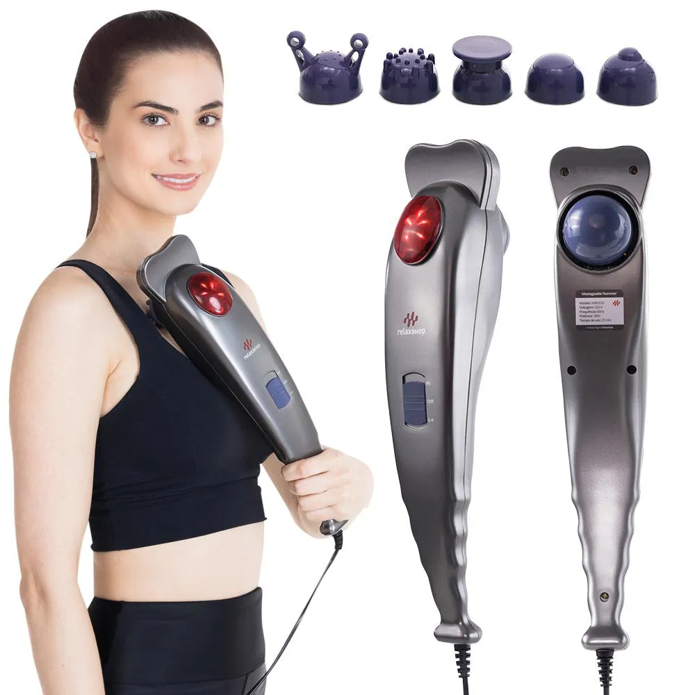 MASSAGEADOR HAMMER PLUS CINZA PROFISSIONAL CORPORAL RELAXSHOP 220v