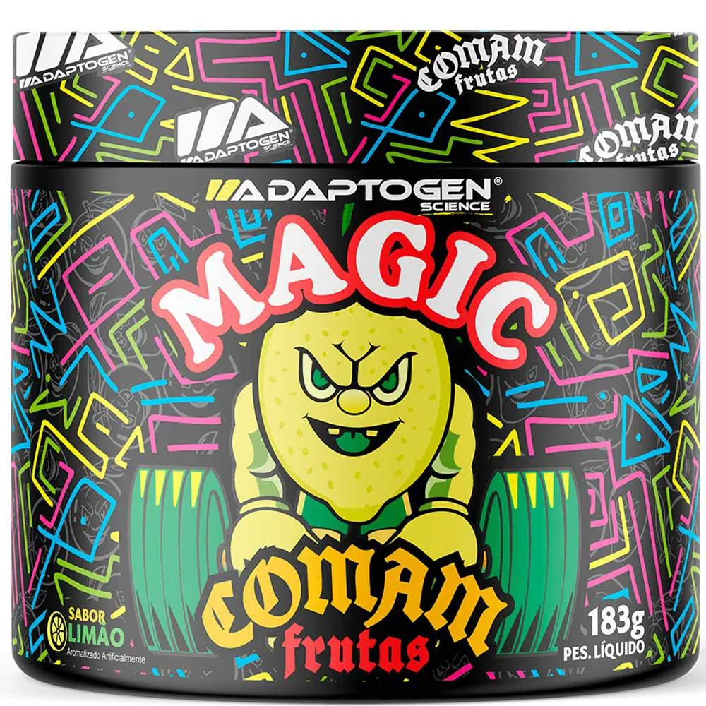 PRé-TREINO MAGIC COMAM FRUTAS 183G - ADAPTOGEN - LIMãO