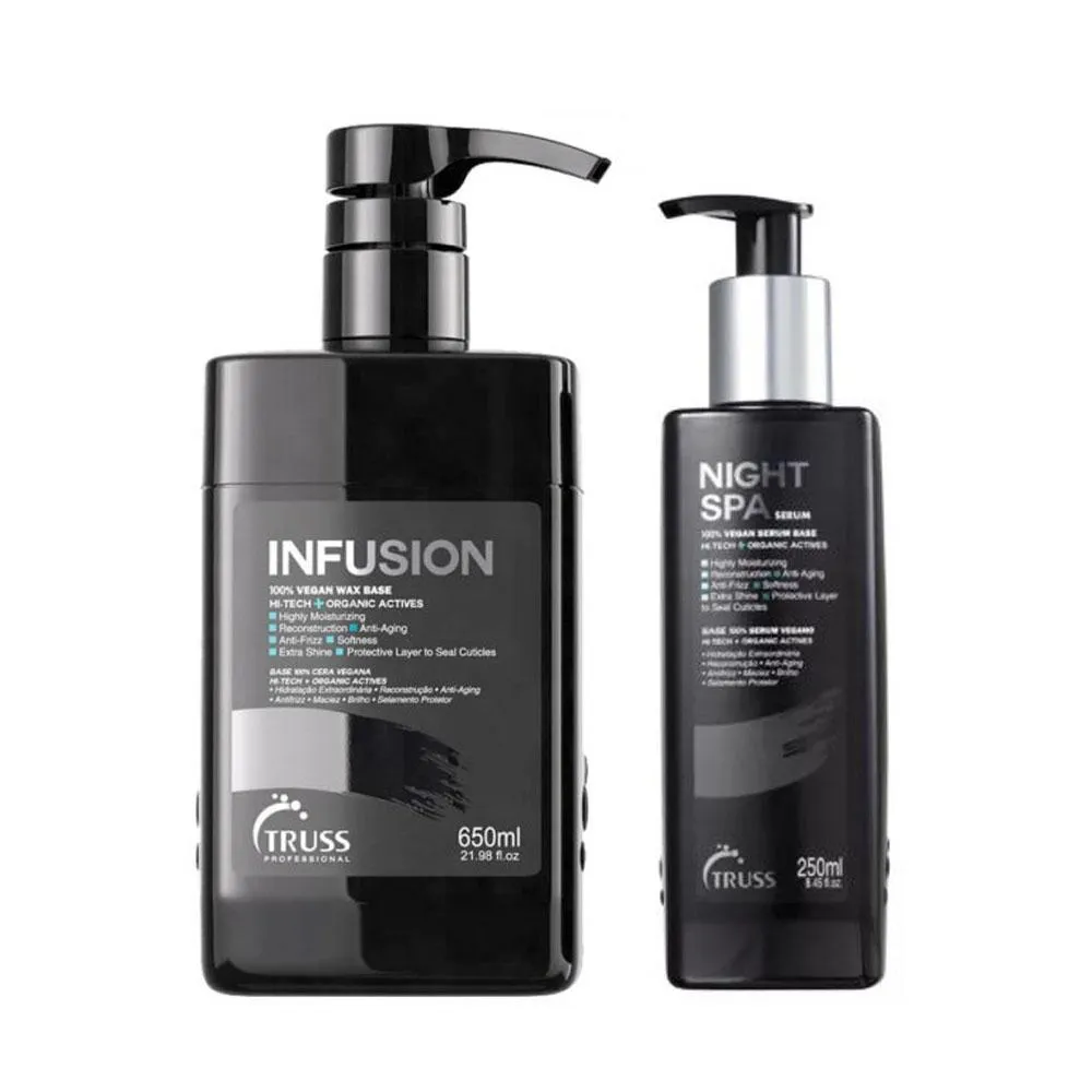 TRUSS INFUSION CERA VEGANA 650ML + NIGHT SPA SéRUM 250ML