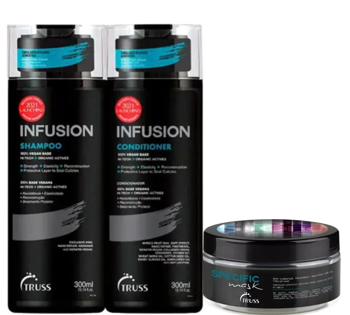TRUSS INFUSION SHAMPOO E CONDICIONADOR 300ML + SPECIFIC MáSCARA 180G