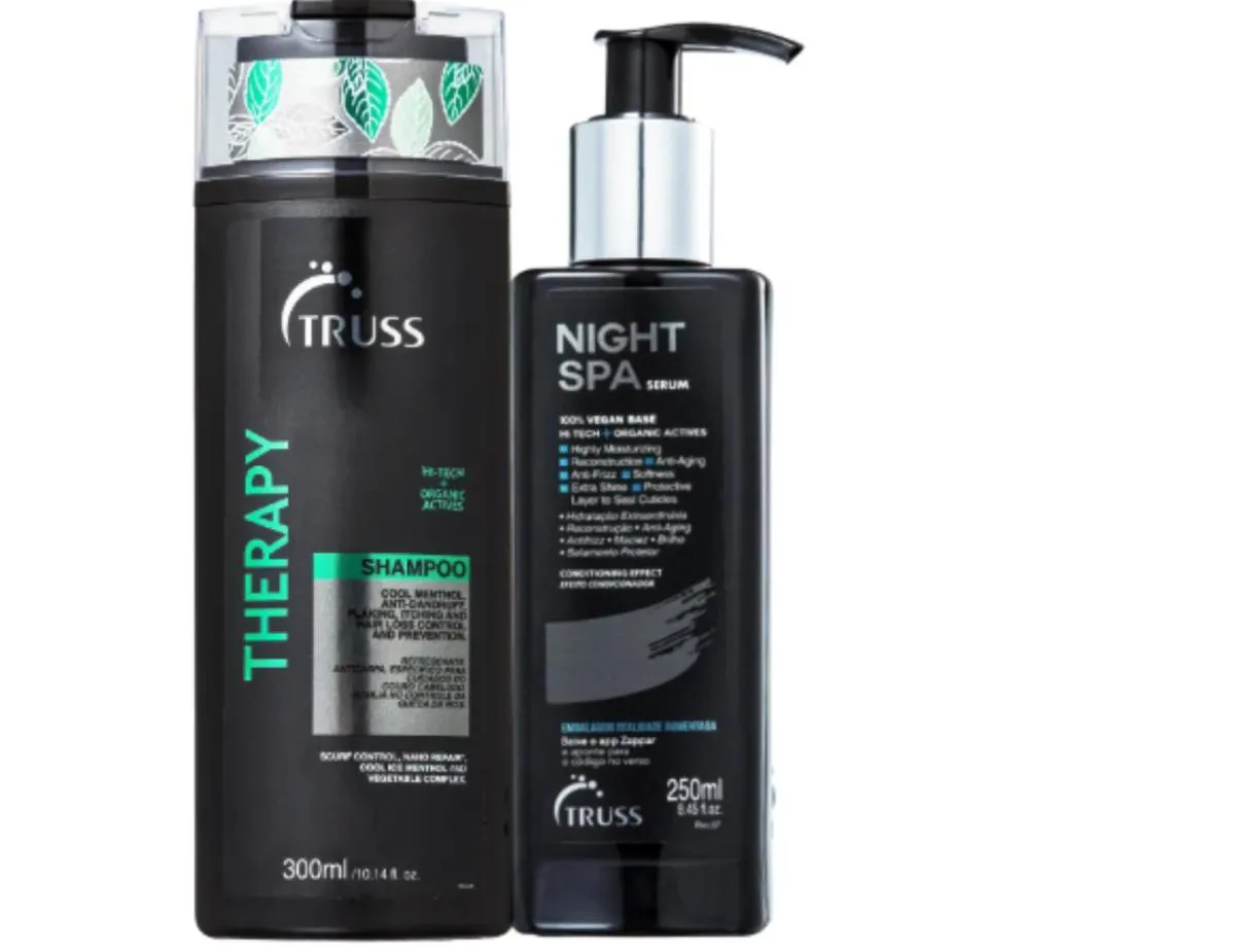 TRUSS THERAPY SHAMPOO ANTICASPA 300ML + NIGHT SPA SéRUM 250ML