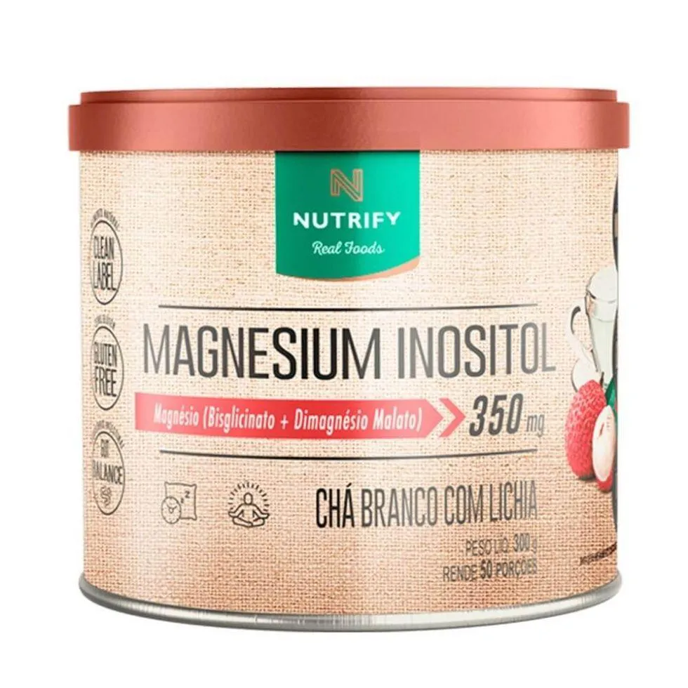 MAGNESIUM INOSITOL 350MG (300G) - VENCIMENTO 30/09/2025 - SABOR: CHá BRANCO COM LICHIA