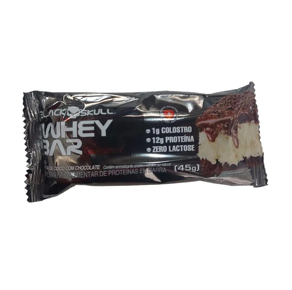WHEY BAR GOURMET (45G) - VENCIMENTO 06/08/2025 - SABOR: TORTA DE COCO C/ CHOCOLATE