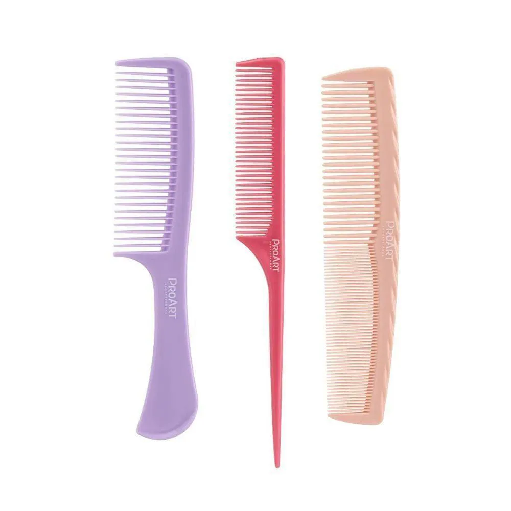 KIT DE PENTES COM 3 UNIDADES PROART DESEMBARAçO SUAVE E PENTEADOS PRECISOS