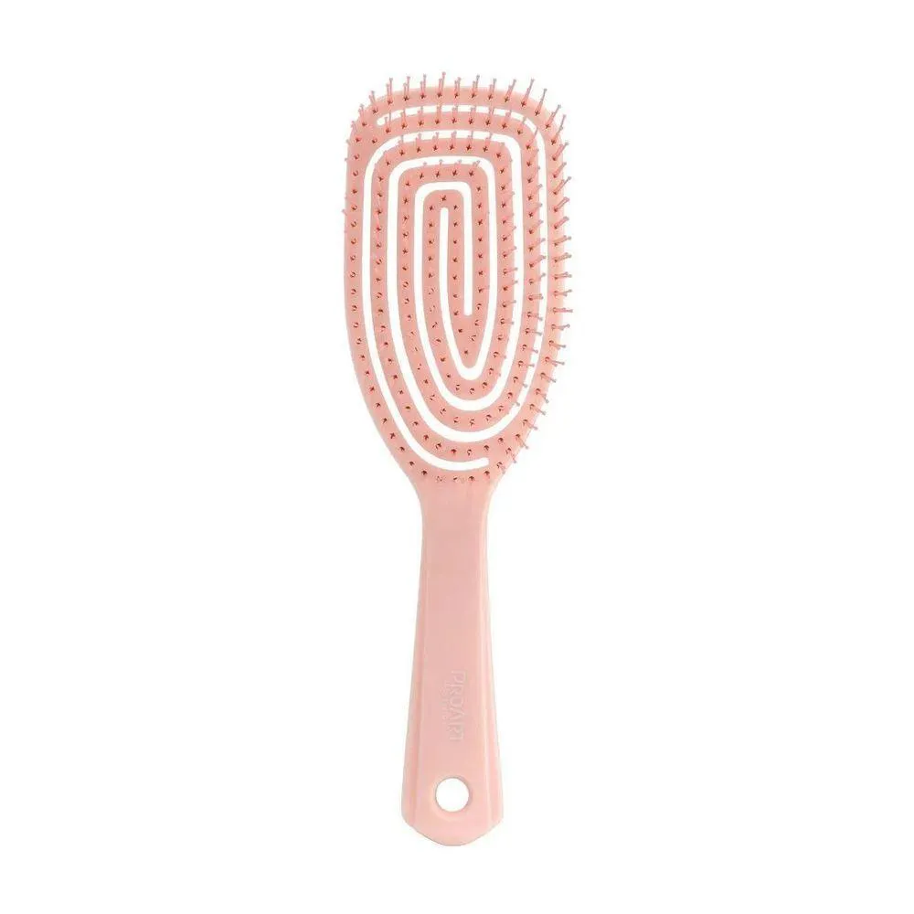 ESCOVA RAQUETE EASY FLEXI PROART DESEMBARAçO RáPIDO, CERDAS MACIAS E BASE FLEXíVEL ROSA