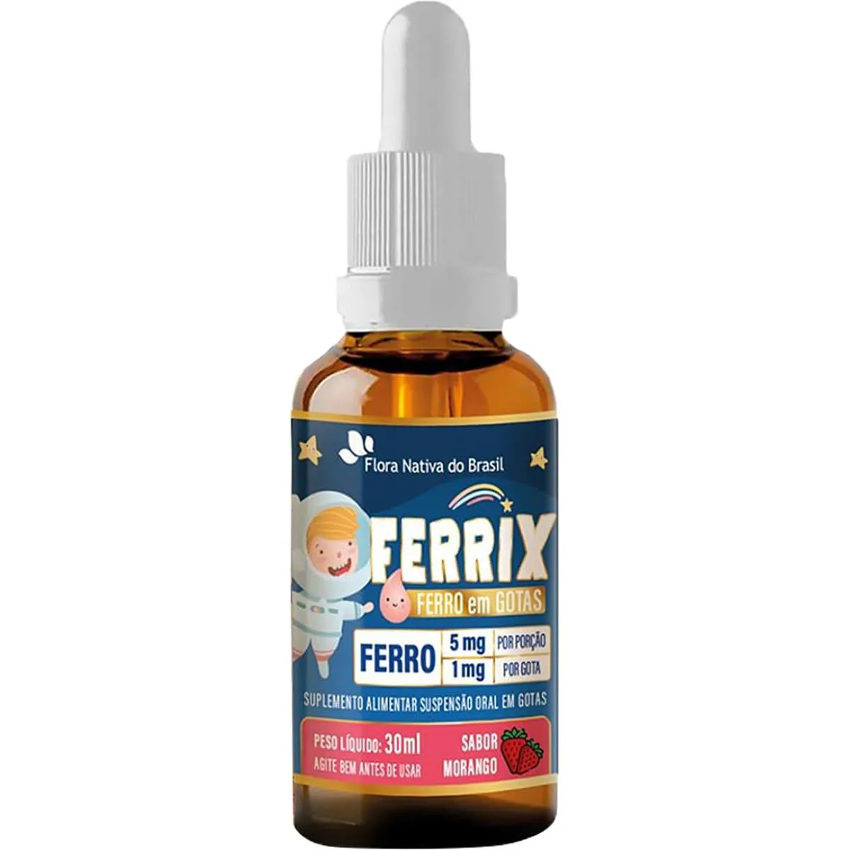FERRIX KIDS VITAMINA FERRO 30ML - FLORA NATIVA Morango