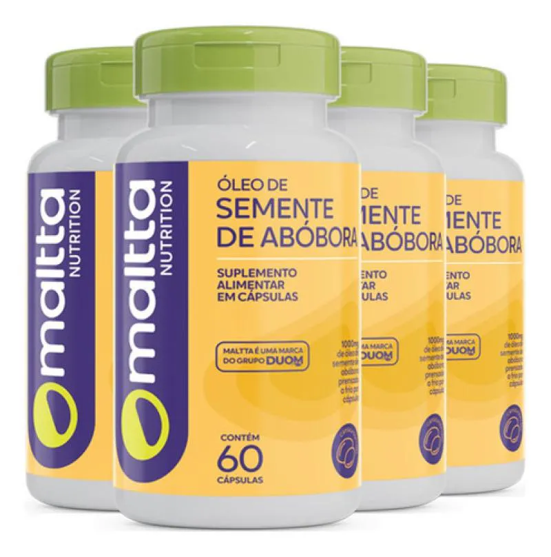 KIT 4 OLEO DE SEMENTE DE ABOBORA 60 CAPSULAS - DUOM