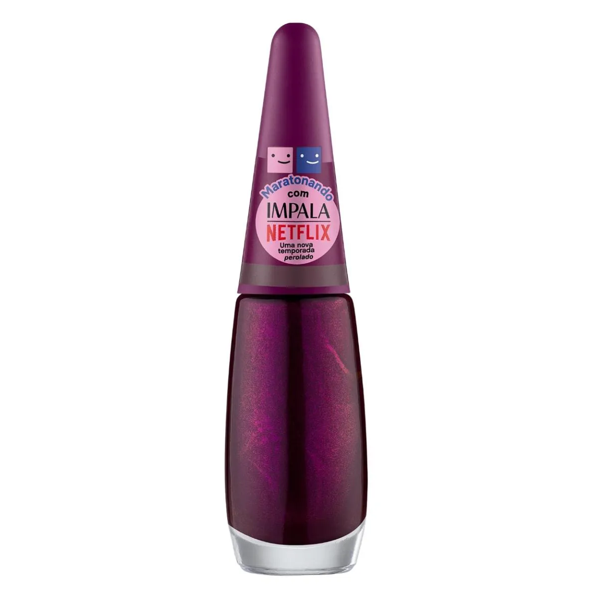 ESMALTE IMPALA NETFLIX COR ROXO ROSADO NOVA TEMPORADA UNHA