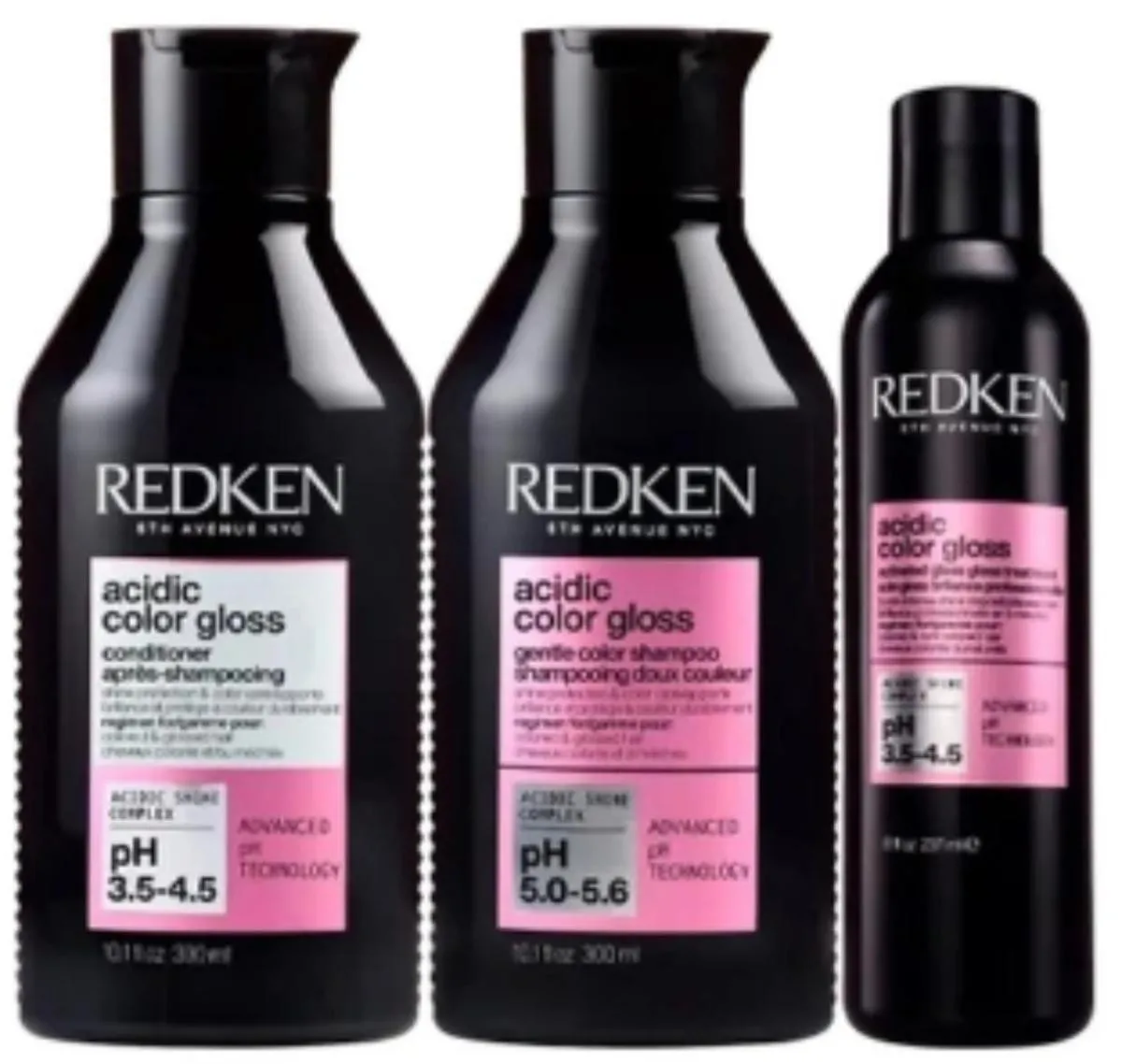 KIT REDKEN ACIDIC COLOR GLOSS SH PEQ + COND PEQ + TRATAMENTO