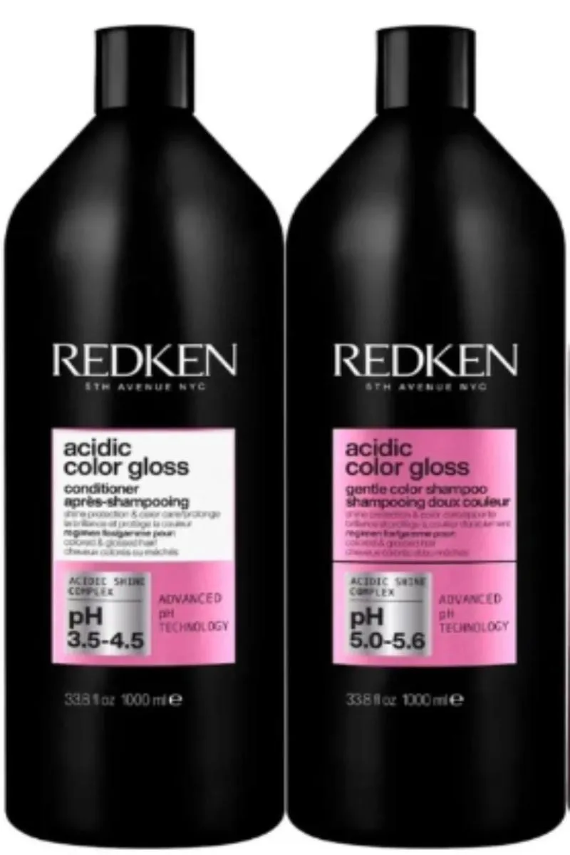 KIT REDKEN ACIDIC COLOR GLOSS SHAMPOO 1000ML + COND 1000ML