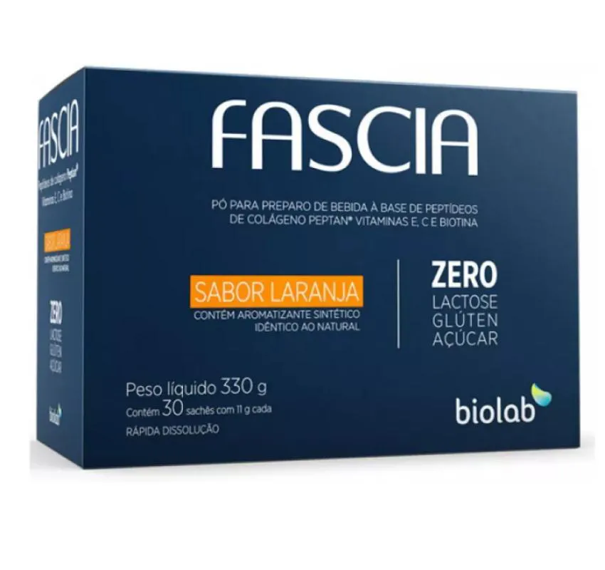 FASCIA 330G SABOR LARANJA - 30 SACHêS DE 11G CADA BIOLAB