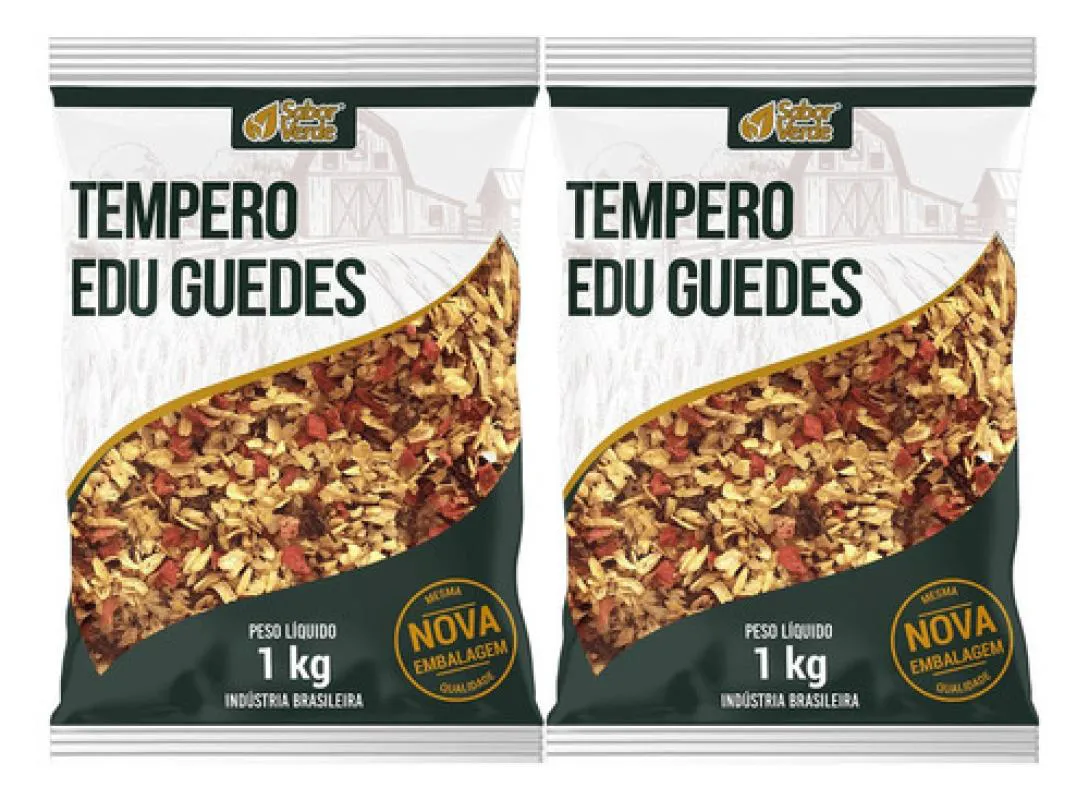 ESPECIARIAS DO EDU GUEDES 2 X 1KG SABOR VERDE