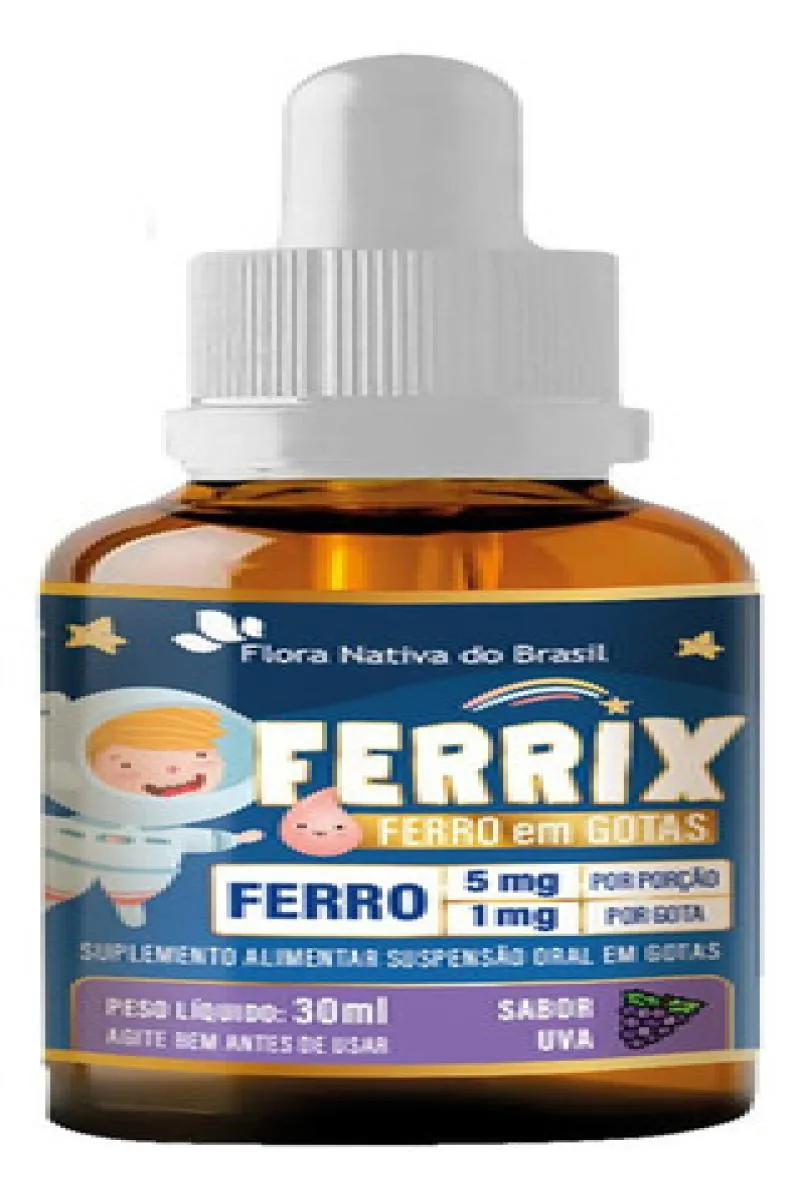 FERRIX KIDS SABOR UVA 30ML - FLORA NATIVA