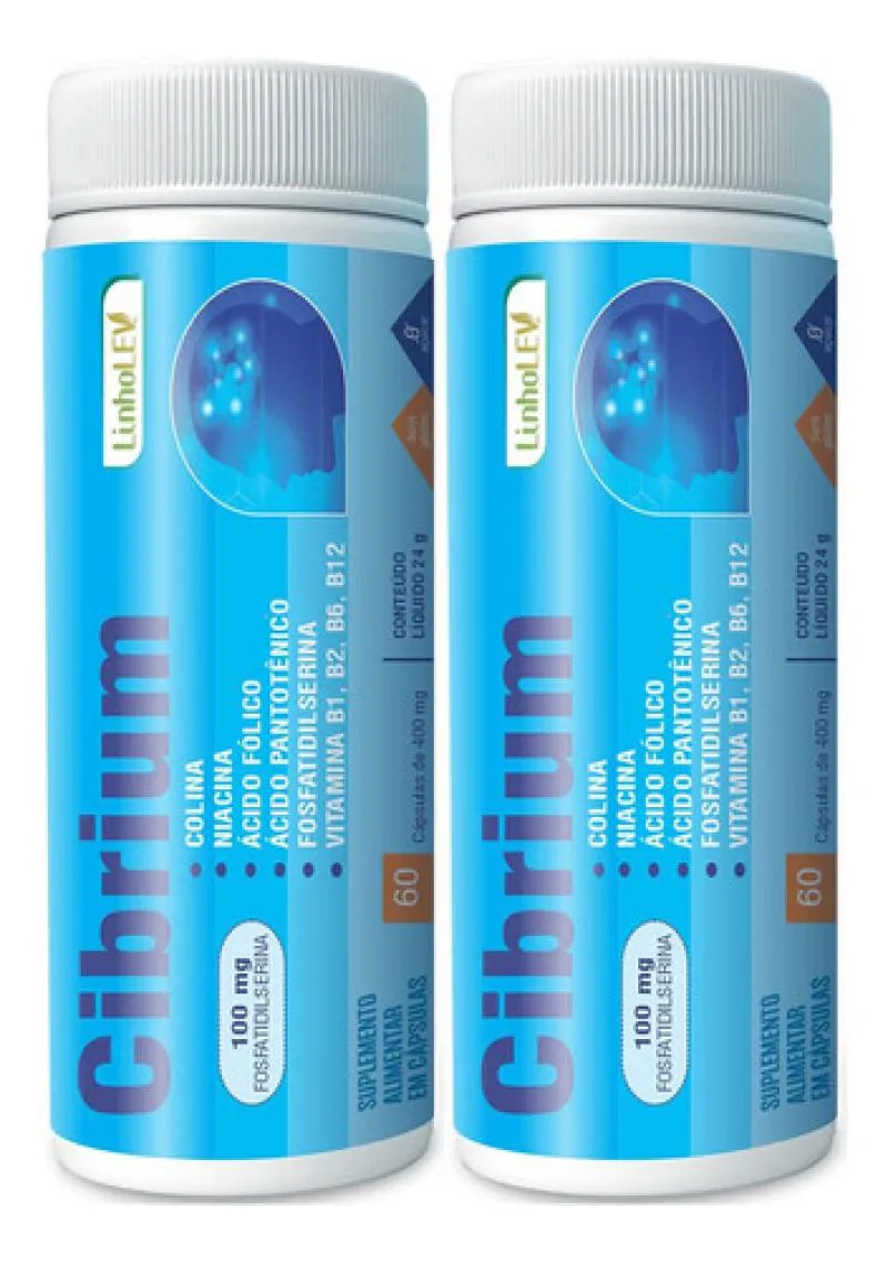 KIT 2 CIBRIUM 60 CAPSULAS - LINHO LEV