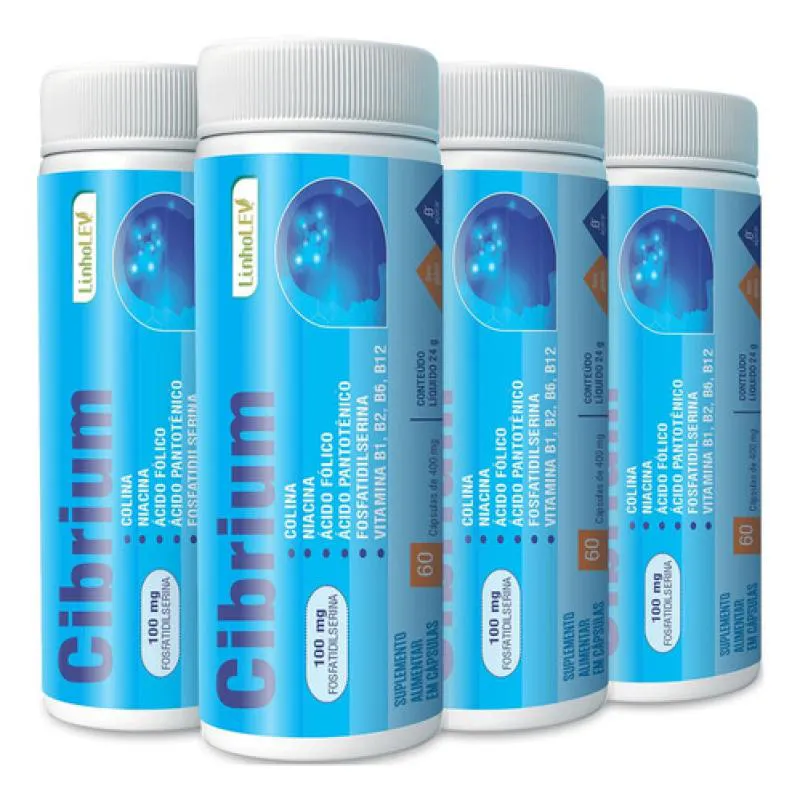 KIT 4 CIBRIUM 60 CAPSULAS - LINHO LEV