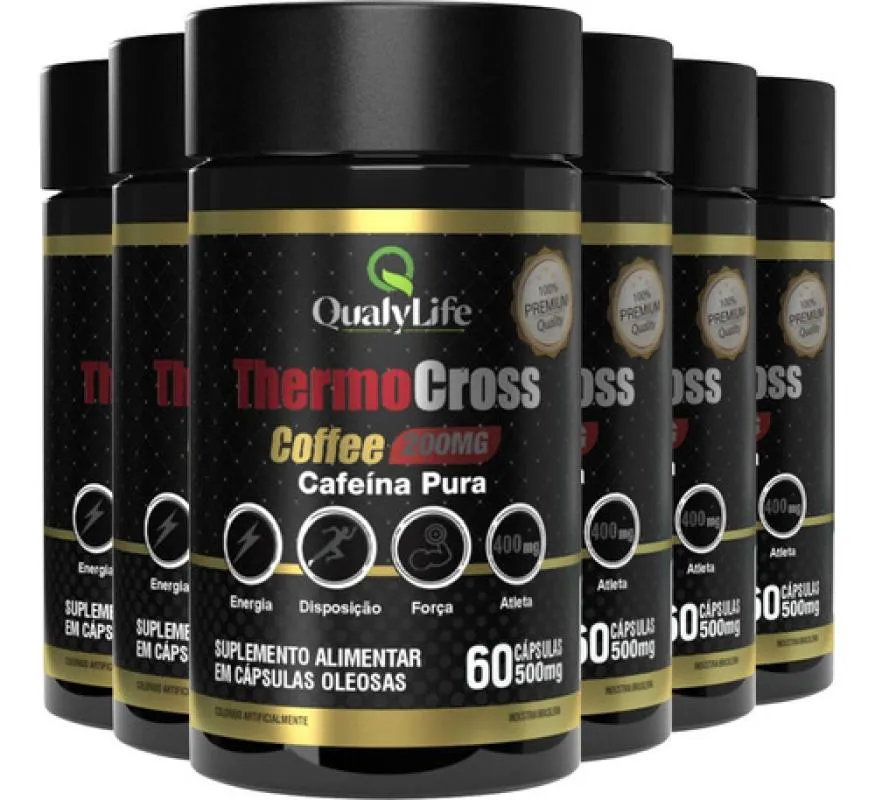 THERMO CROSS COFFEE 6 X 60 CáPSULAS QUALYLIFE