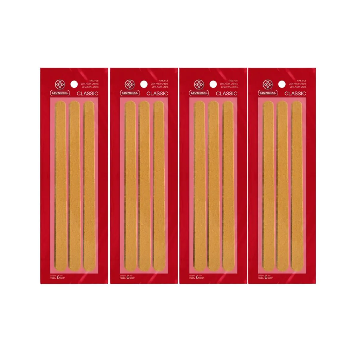 KIT 24 LIXAS DE UNHA DESCARTáVEL TRADICIONAL BC-100 MUNDIAL