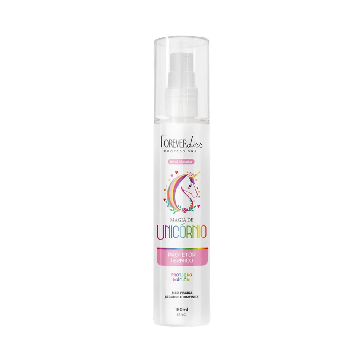 PROTETOR TéRMICO MAGIA UNICóRNIO GLITTER FOREVER LISS 150ML