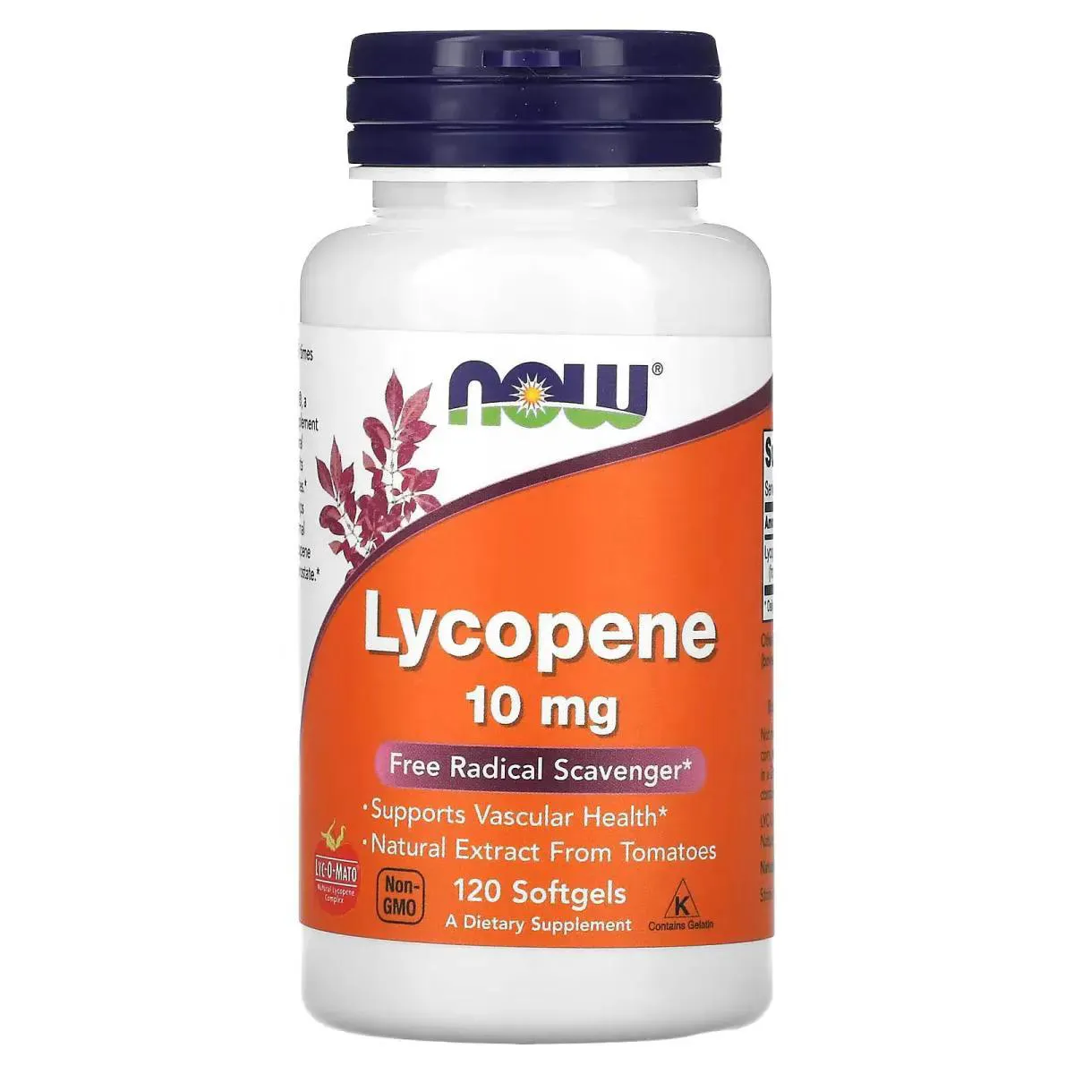 LYCOPENE LICOPENO PROSTATA E CORAçãO 10MG (120 SGELS) NOW FOODS