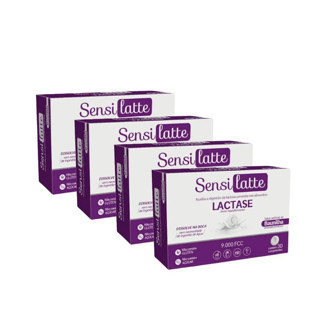 KIT 4 SENSILATTE LACTASE 9.000 FCC - 30 CAPS - PRATI DONADUZZI