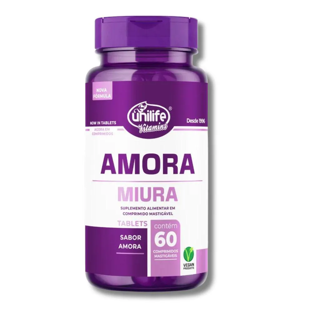 AMORA MIURA UNILIFE 60 COMPRIMIDOS MASTIGáVEIS U Unica
