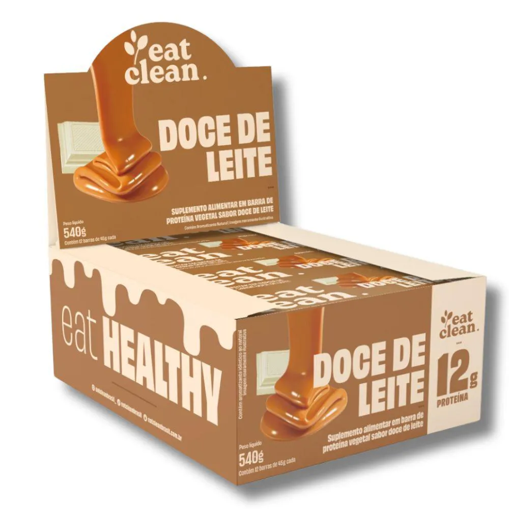 BARRA DE PROTEíNA DOCE DE LEITE EAT CLEAN (CX C/ 12UNI DE 45G) U Unica
