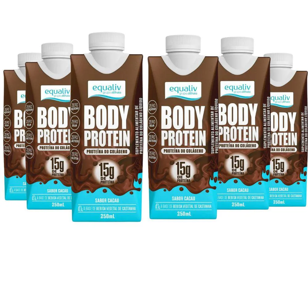 BEBIDA BODY PROTEIN CACAU EQUALIV (6 UN DE 250ML) U Unica