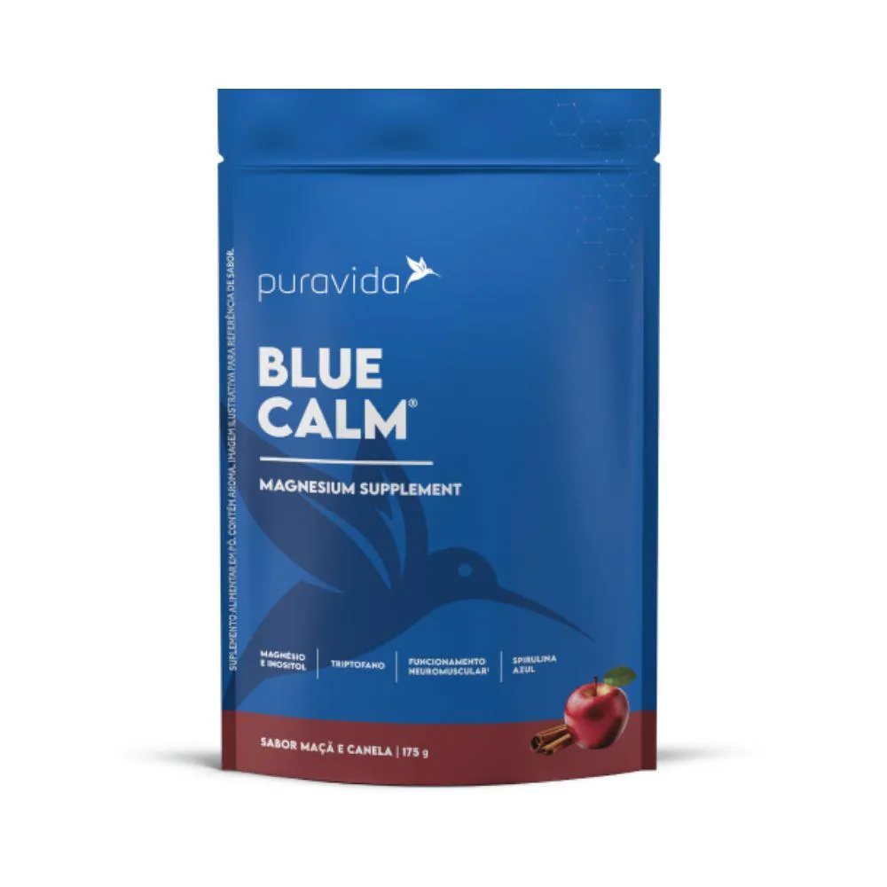 BLUE CALM MAGNéSIO SABOR MAçã E CANELA PURAVIDA 175G U Unica