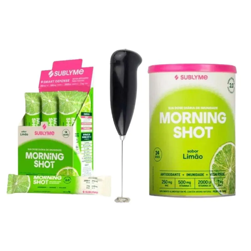 KIT SUBLYME MORNING SHOT LATA 144G + SACHêS 84G + MINI MIXER U Unica