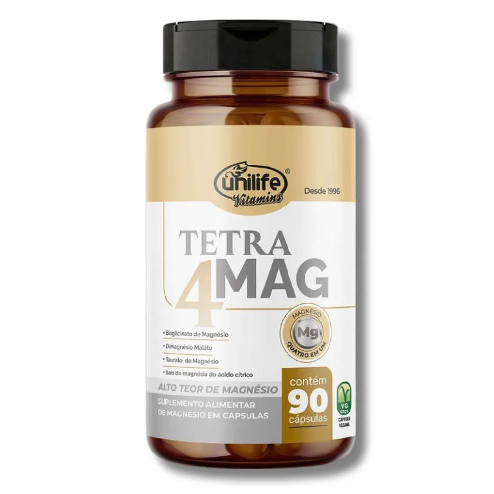 MAGNéSIO TETRA MAG 4 UNILIFE 90 CAPS U Unica