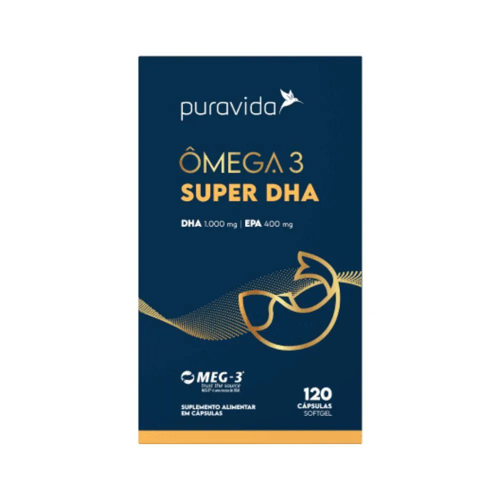ÔMEGA-3 SUPER DHA PURAVIDA 120 CAPS U Unica