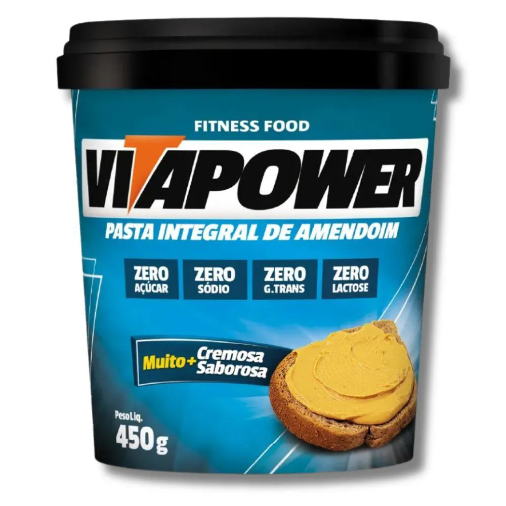 PASTA DE AMENDOIM INTEGRAL VITAPOWER 450G U Unica
