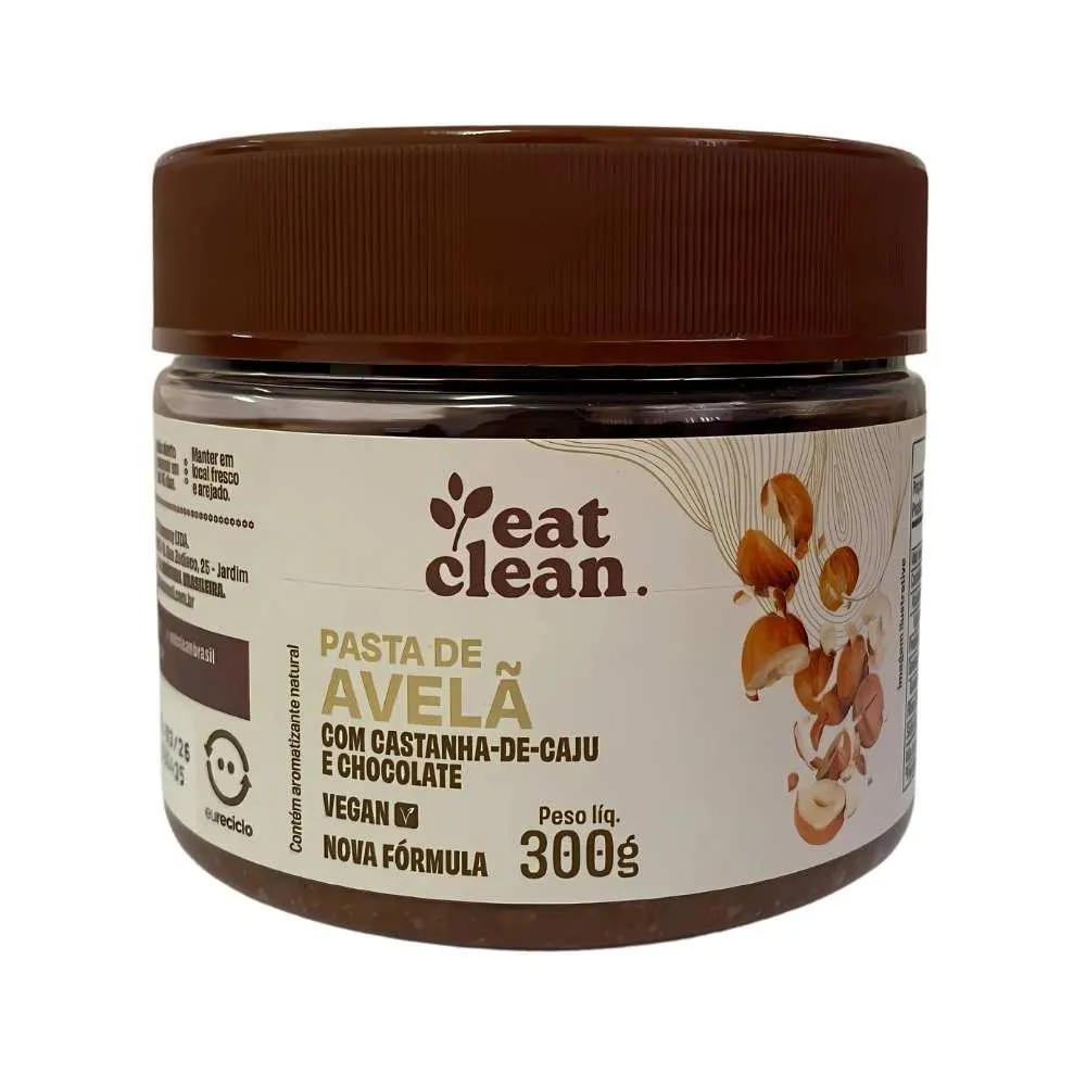 PASTA DE AVELã COM CASTANHA-DE-CAJU E CHOCOLATE EAT CLEAN 300G U Unica