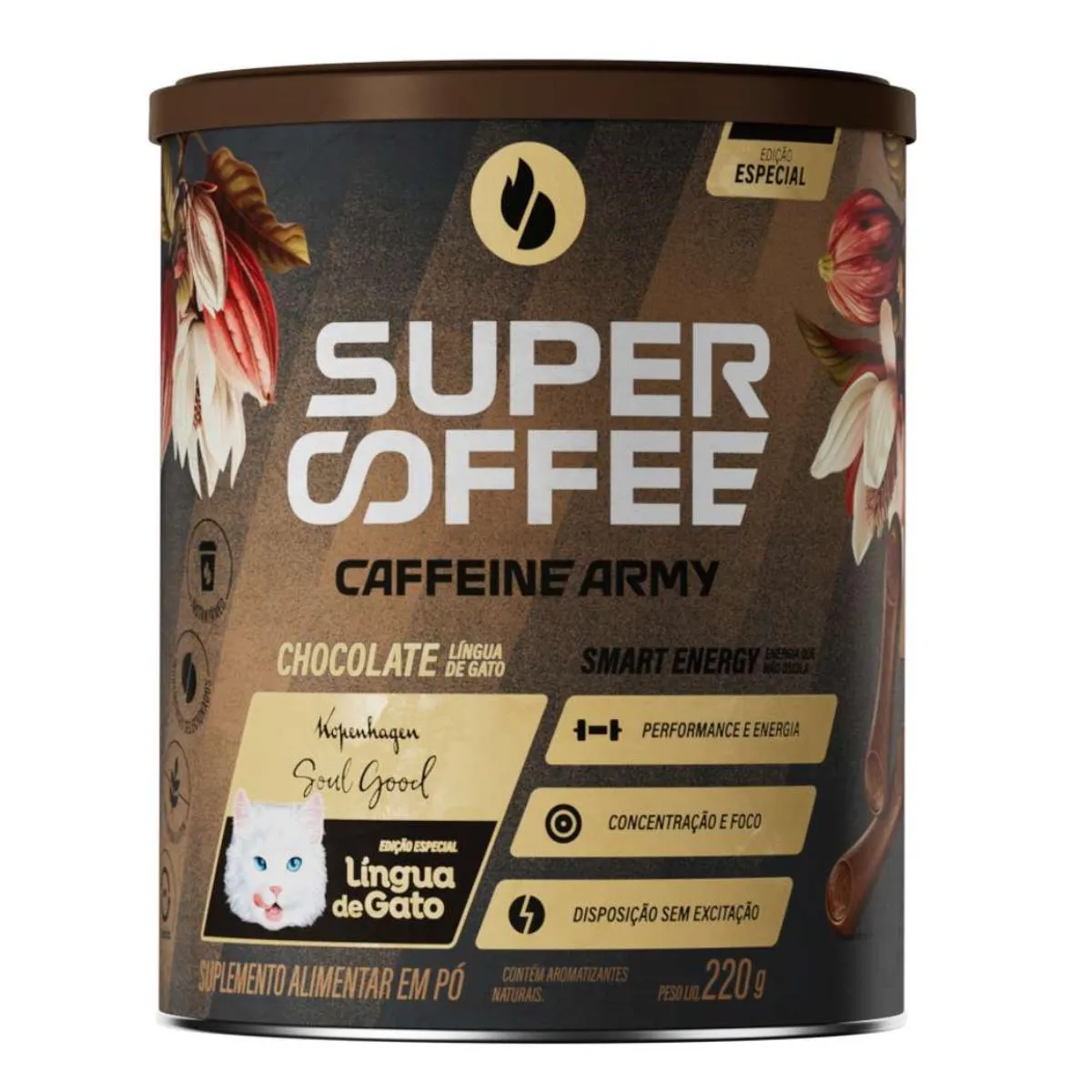SUPERCOFFEE LíNGUA DE GATO CAFFEINE ARMY 220G U Unica