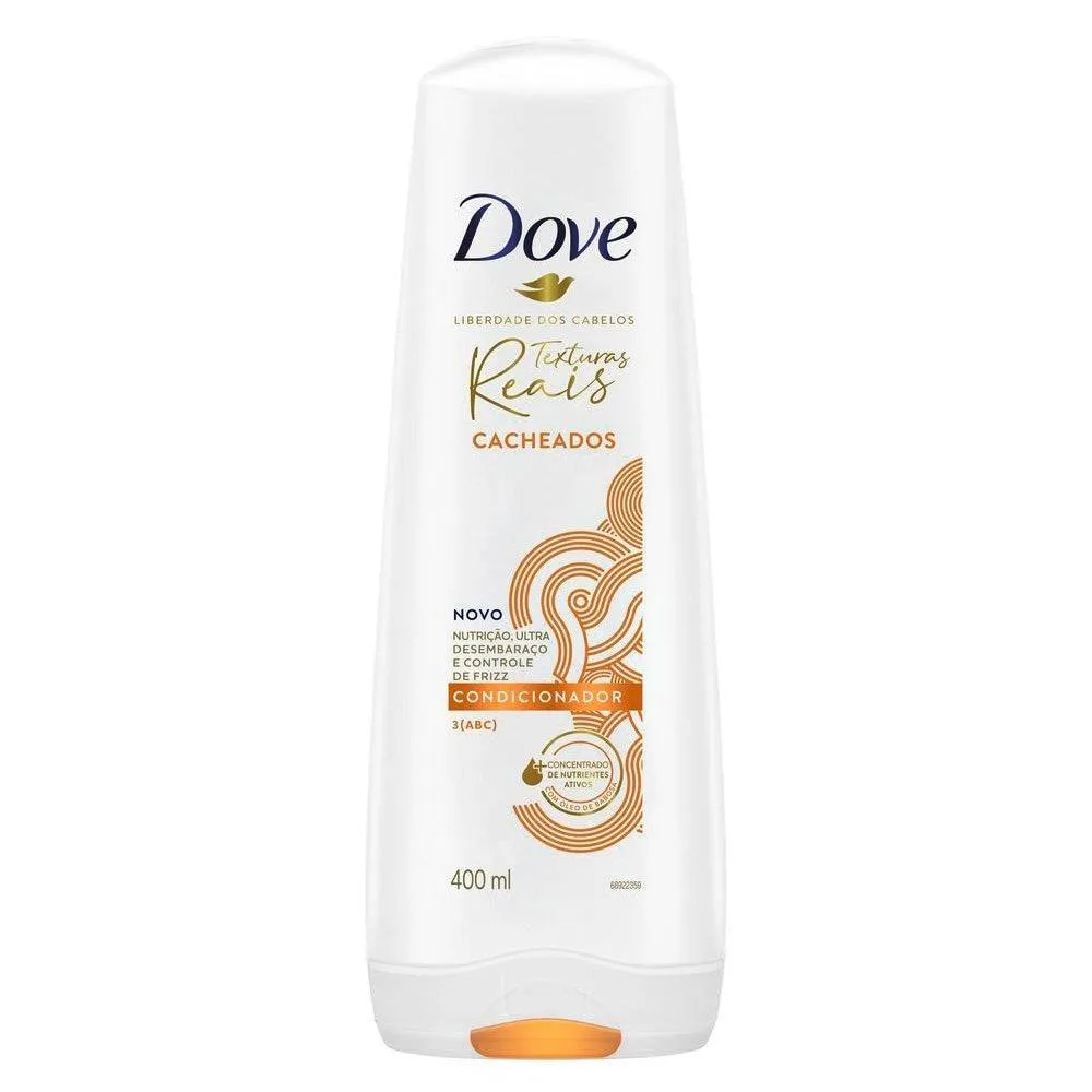 CONDICIONADOR DOVE TEXTURAS REAIS CABELOS CACHEADOS 400ML