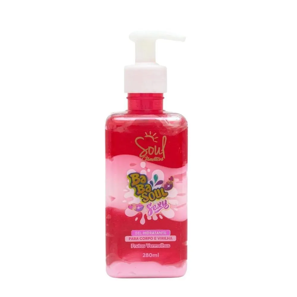 GEL BEIJáVEL HIDRATANTE BABASOUL SEXY FRUTAS VERMELHAS SOUL COSMéTICOS