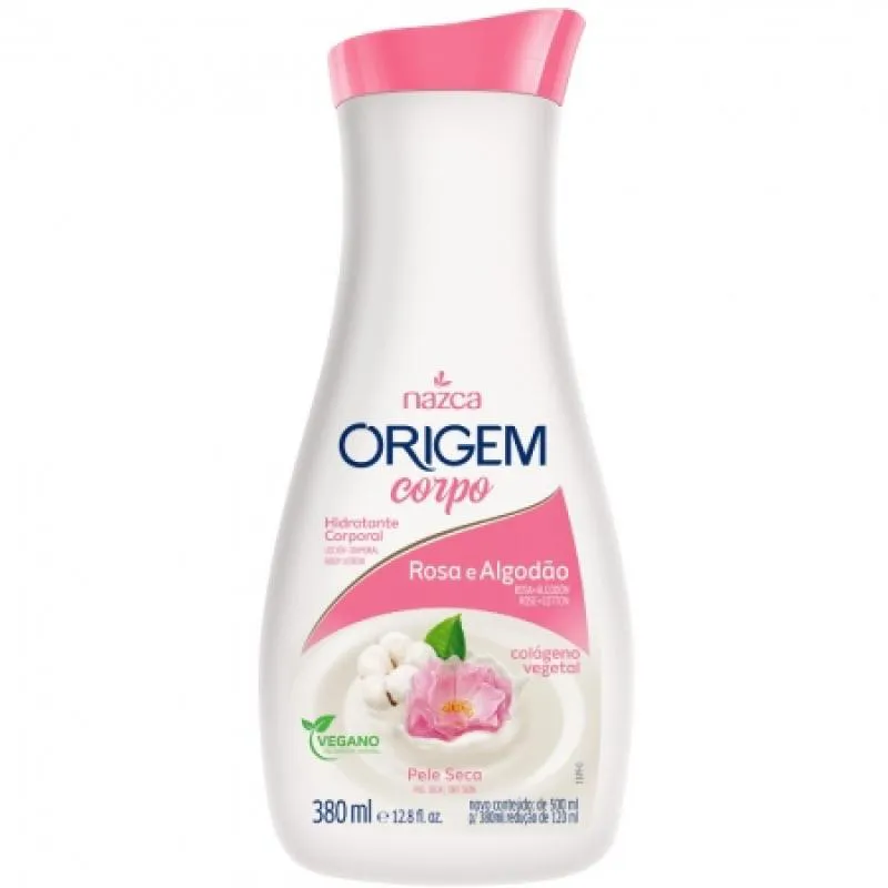 HIDRATANTE CORPORAL ORIGEM ROSA E ALGODãO 380ML