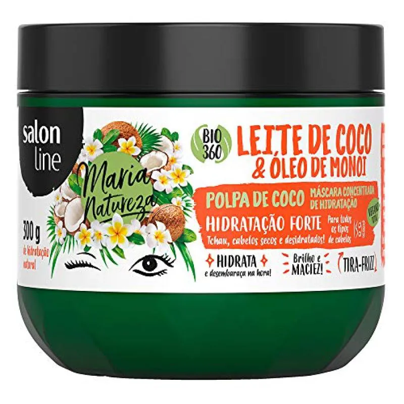 SALON LINE MARIA NATUREZA MáSCARA LEITE DE COCO HIDRATA