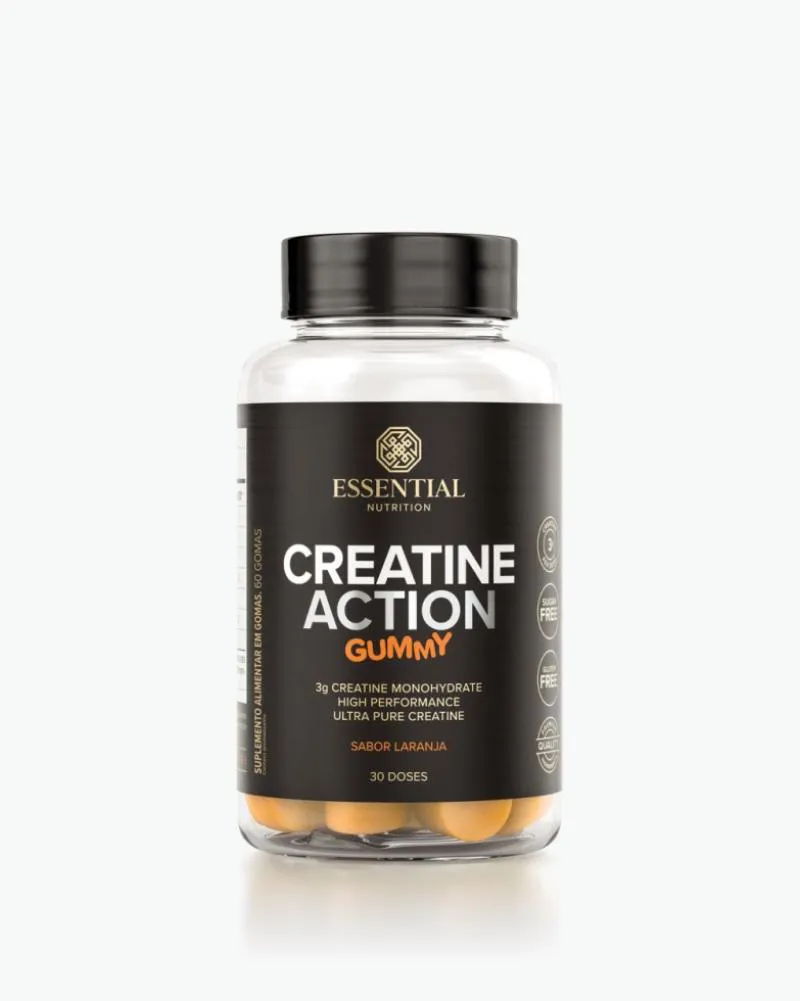 CREATINE ACTION GUMMY (240G) - 60 GOMAS - SABOR: LARANJA