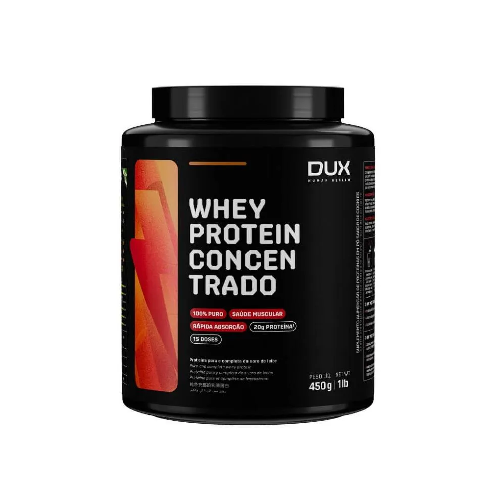 WHEY PROTEIN CONCENTRADO POTE (450G) - SABOR: DOCE DE LEITE