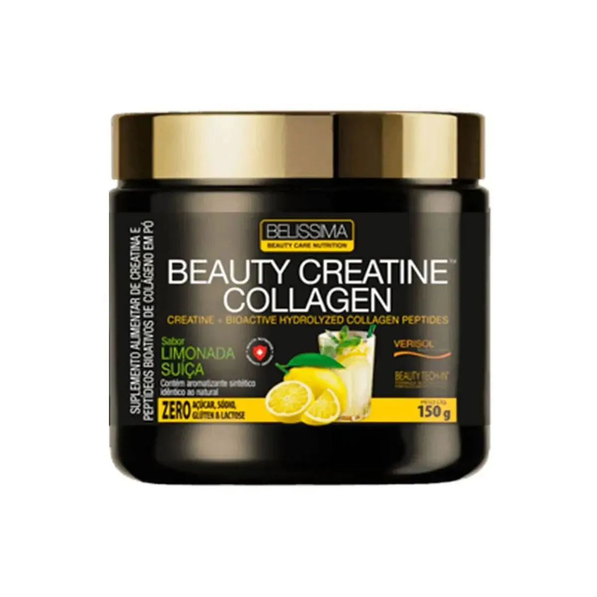 CREATINE BEAUTY C/ COLáGENO SABOR LIMONADA SUIçA 150G BELISSIMA