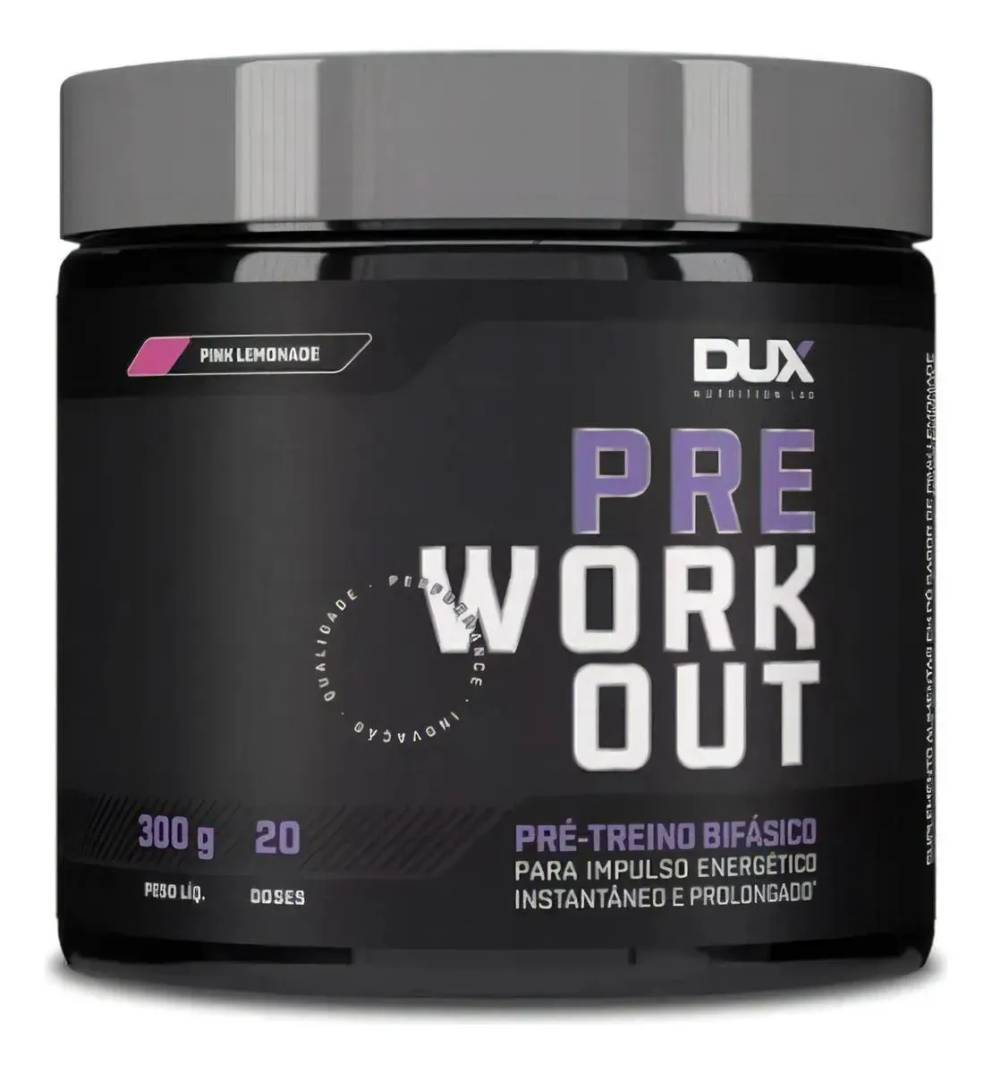 PRE WORKOUT ORIGINAL SABOR PINK LEMONADE POTE 300G DUX