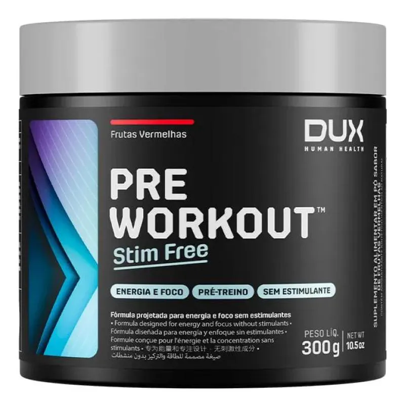 PRE WORKOUT ORIGINAL STIM FREE FRUTAS VERMELHAS 300G DUX