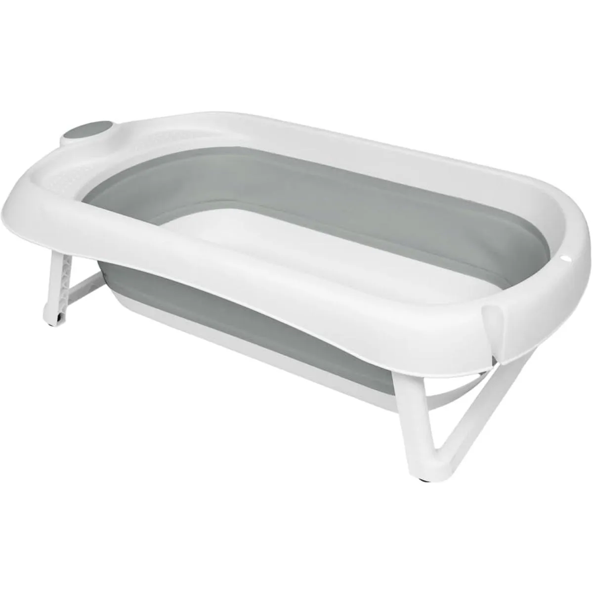 BUBA BANHEIRA DOBRáVEL SILICONE E PLáSTICO PORTáTIL CINZA