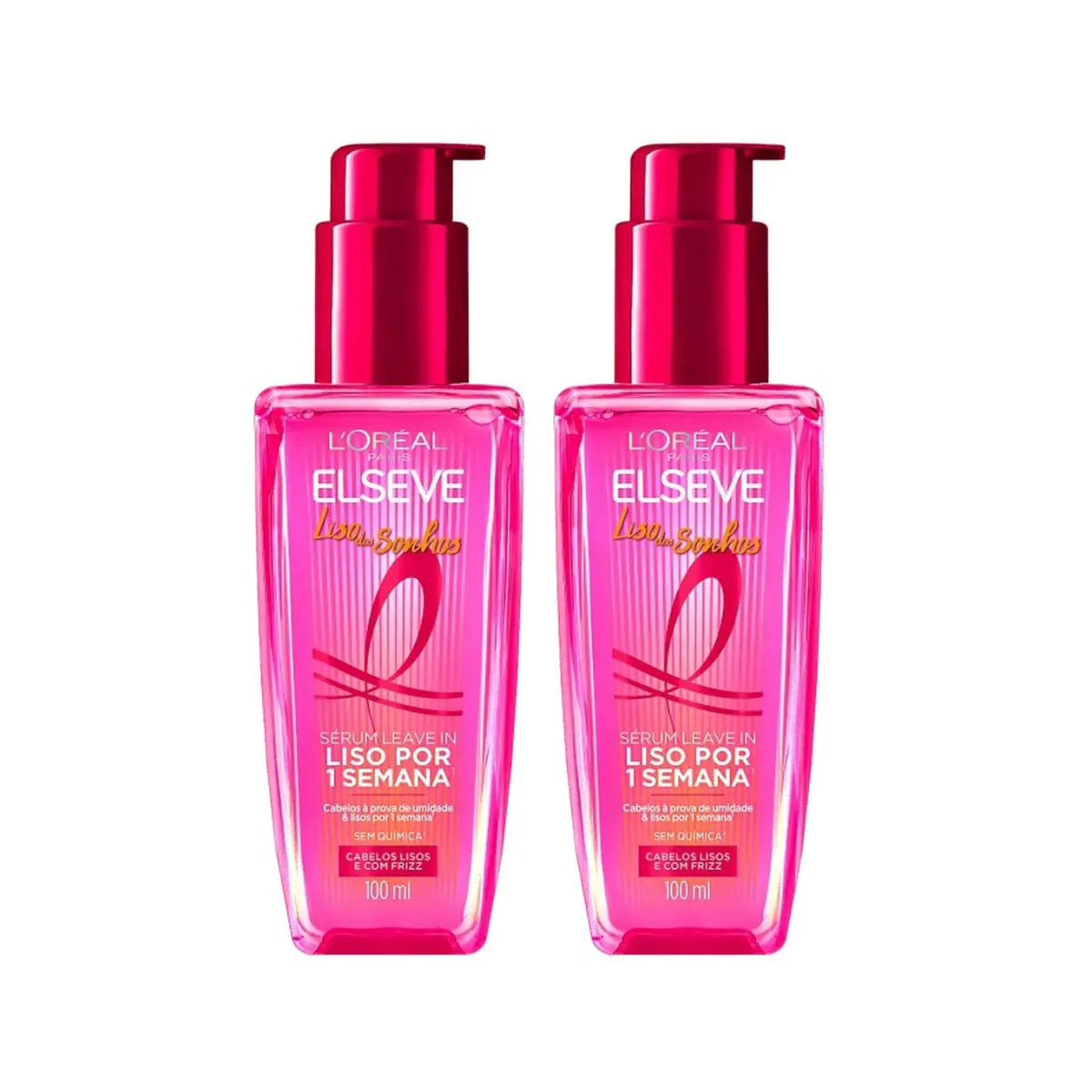 KIT 2 ELSEVE LISO DOS SONHOS SéRUM CAPILAR 100ML