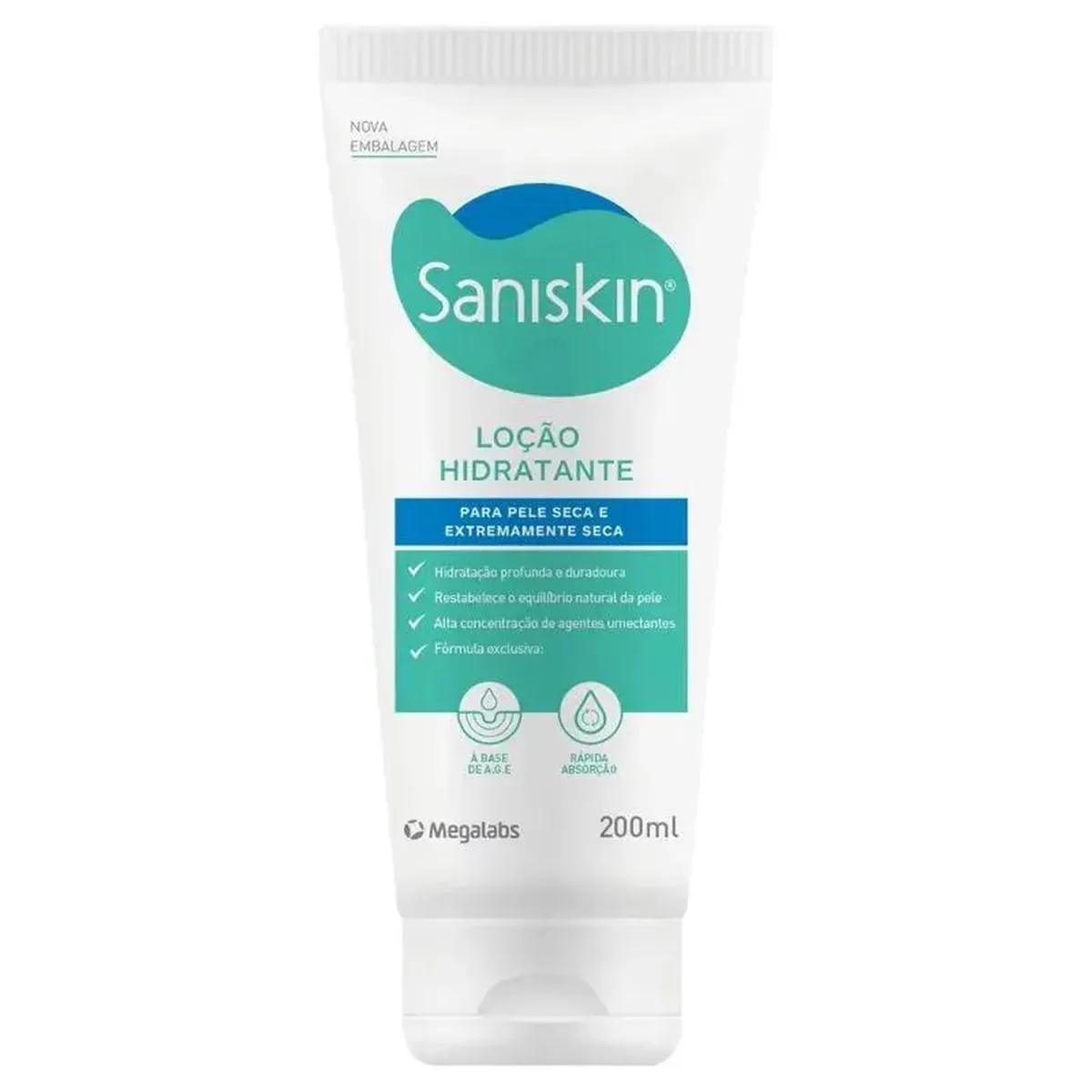 SANISKIN LOçãO HIDRATANTE PELE SECA E EXTREMAMENTE SECA 200ML