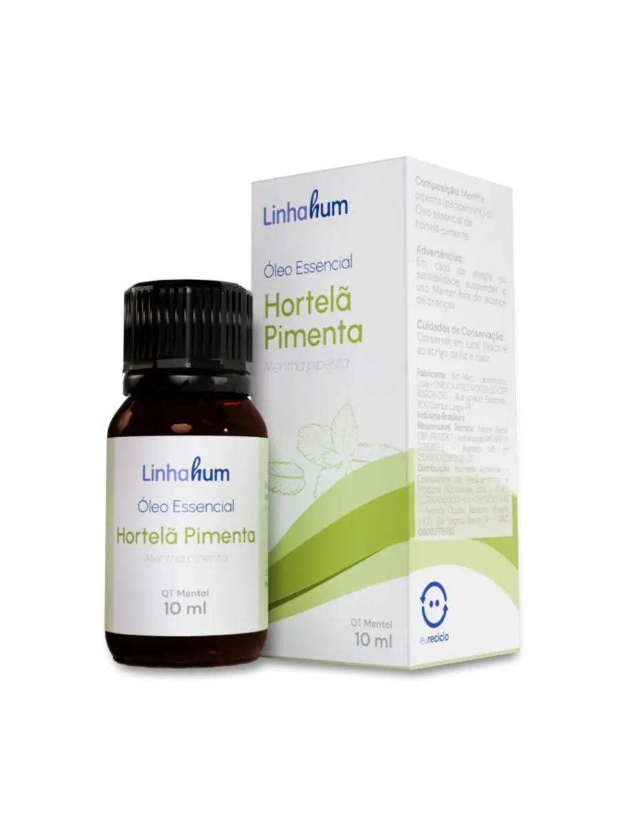 ÓLEO ESSENCIAL HORTELã PIMENTA - 10ML - LINHAHUM