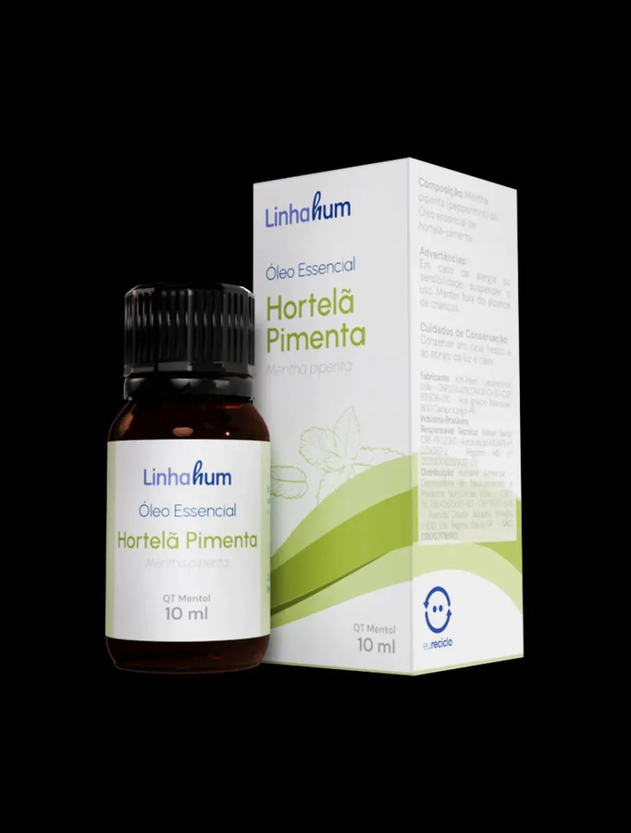 ÓLEO ESSENCIAL HORTELã PIMENTA - 10ML - LINHAHUM Branco